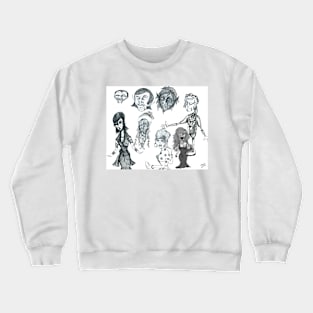 Cartoon Collection Pencil Drawings 2011 Crewneck Sweatshirt